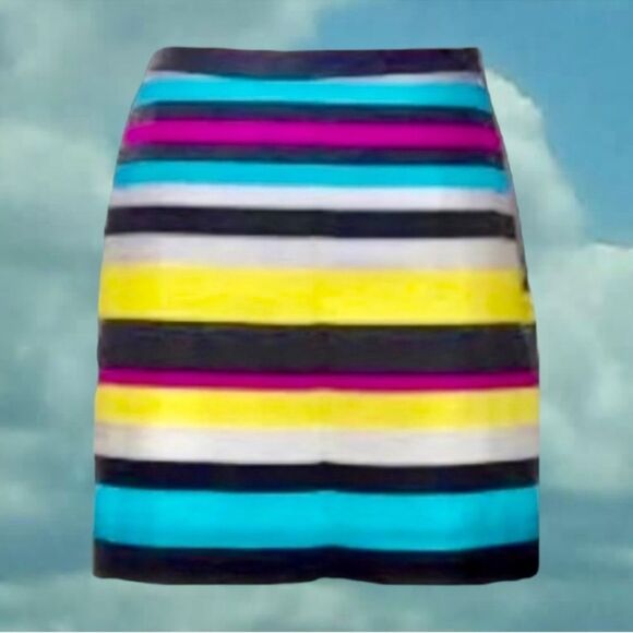 Worthington NWT Skirt Colorful Bold Striped Pencil Women’s Size 14 - Picture 14 of 16